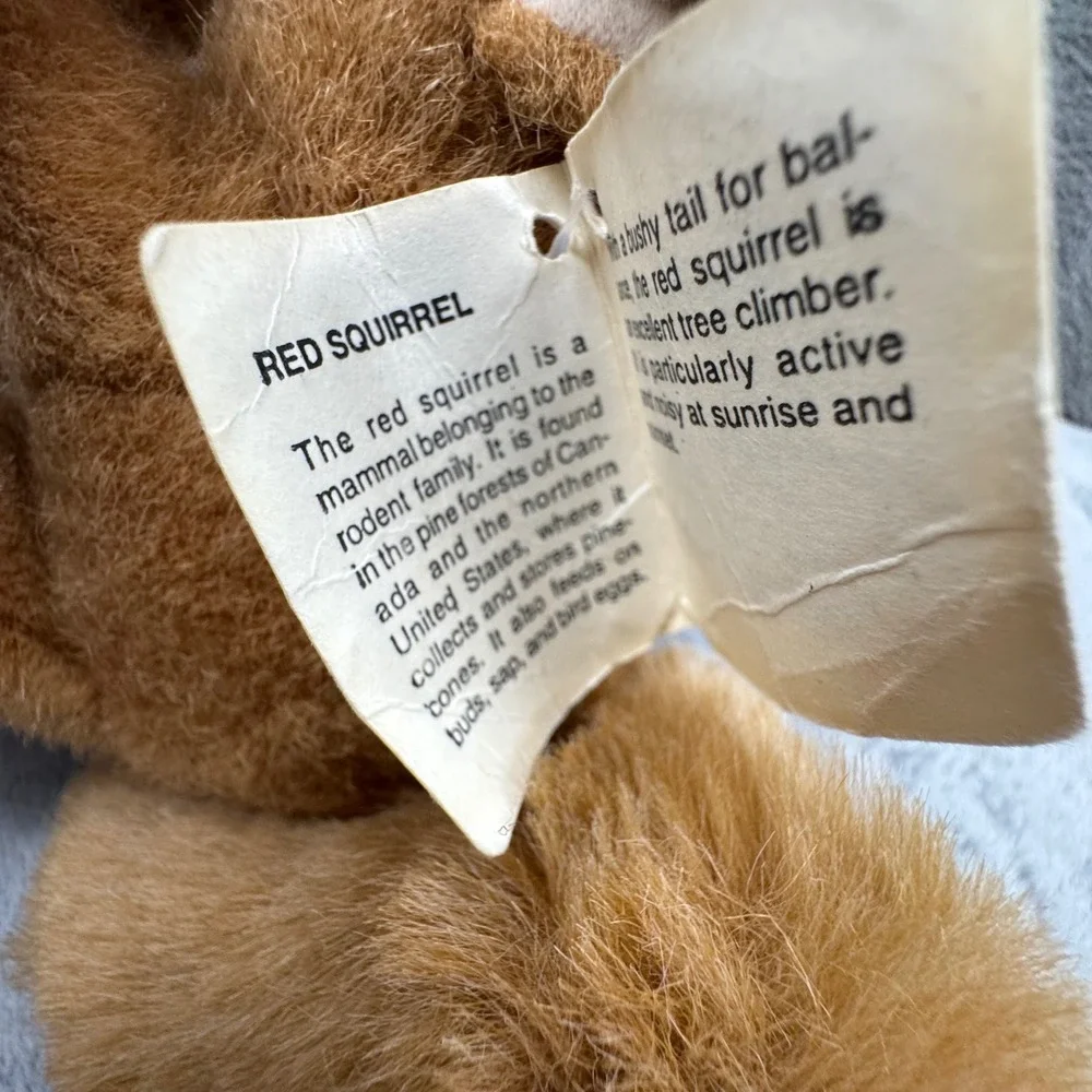 Wildlife Artists Small of the Wild‎ Red Squirrel Plush 1993 Brown New with Tags